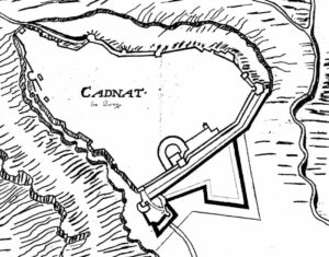 Croquis des fortifications de Capdenac au 16ème siècle
