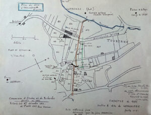 Plan du siège d'Uxellodunum par Jean Ventach