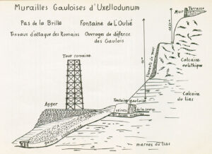 Croquis de la fontaine de Loulié au Puy d'Issolud, par la commission E. Castagné de 1866